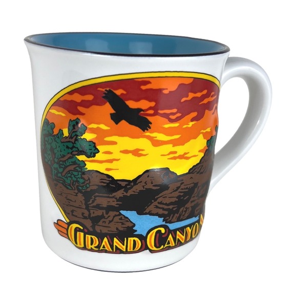 Vintage Grand Canyon Souvenir Mug 2001 Eagle Sunset‎ Scenic View Coffee Cup - Picture 3 of 8